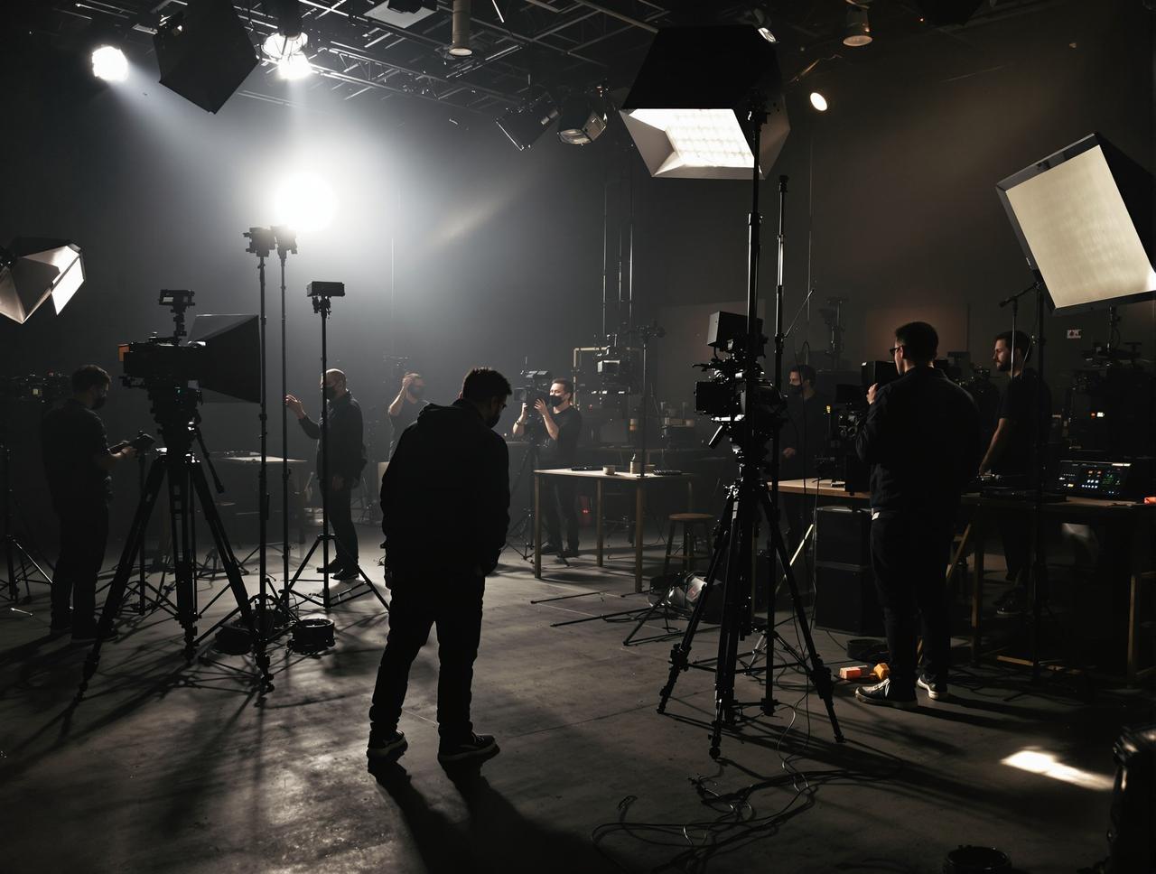 九一视频制作现场